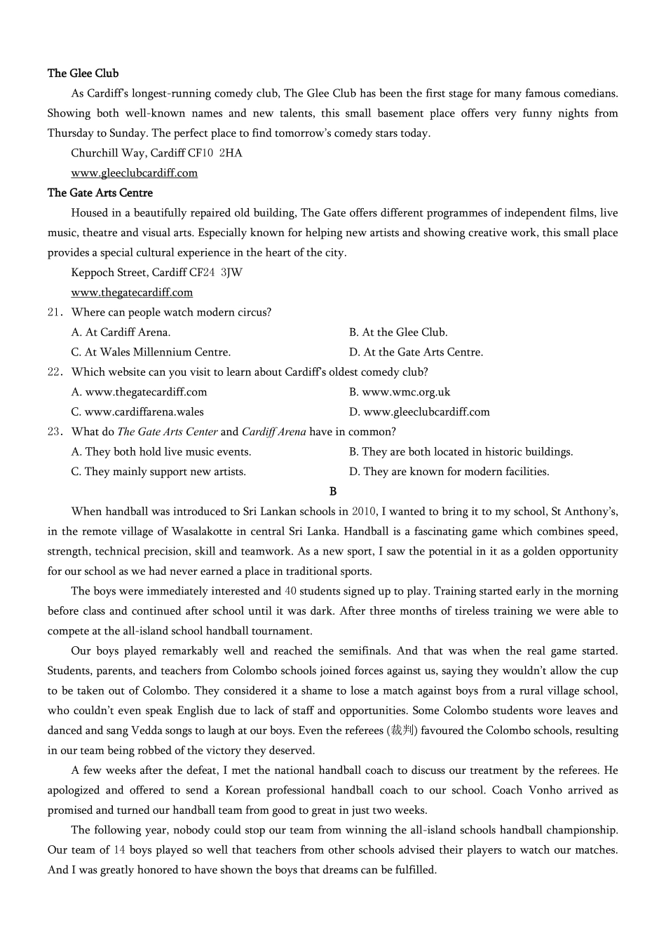 重庆市普通高中学业水平选择性考试月调研测试卷英语+答案().pdf_第3页