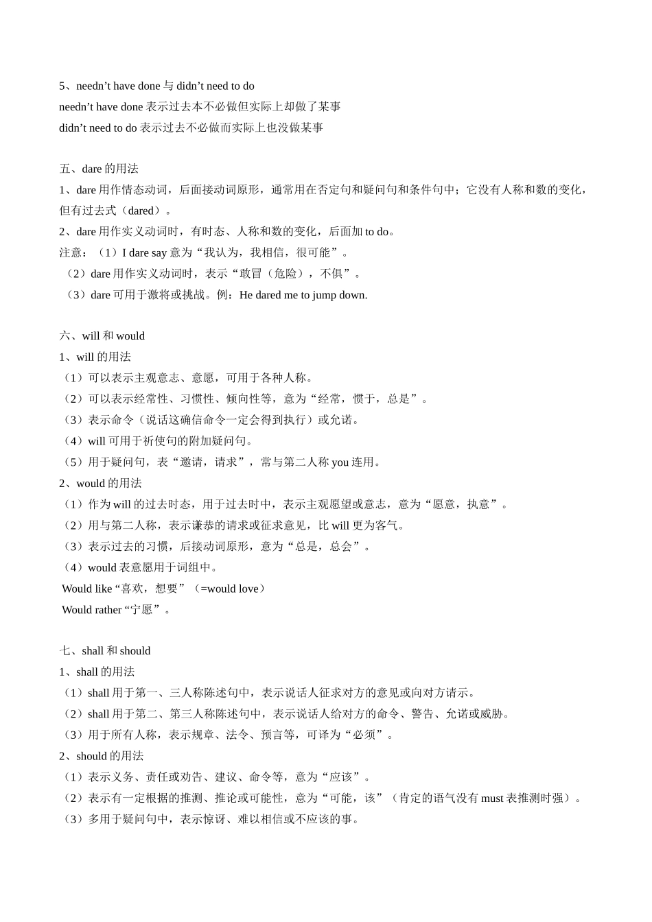 专题08情态动词和虚拟语气（知识梳理+考点精讲精练+实战训练）（原卷版）-【学考复习】2024年高中英语学业水平考试必备考点归纳与测试（新教材专用）.docx_第3页