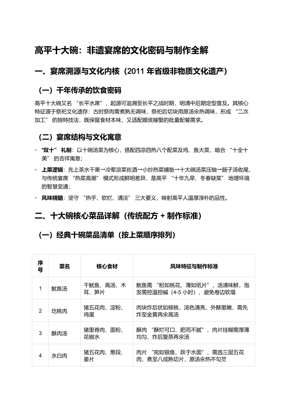 高平十大碗：非遗宴席的文化密码与制作全解.docx_第1页