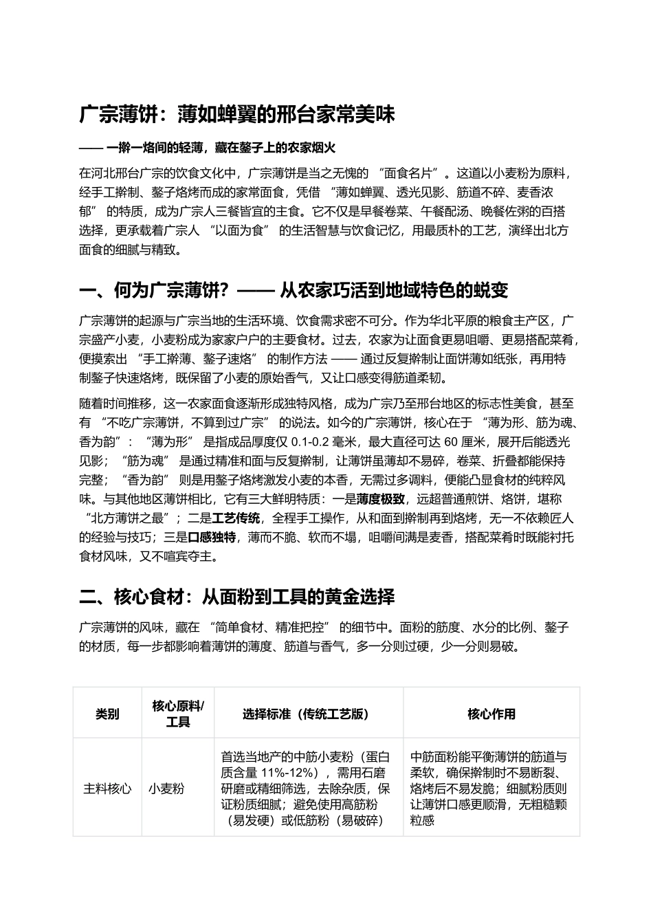 广宗薄饼：薄如蝉翼的邢台家常美味.docx_第1页