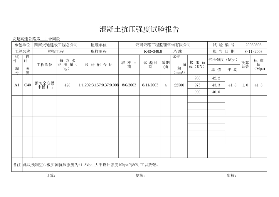 K43+349.90 上行线.xls_第1页