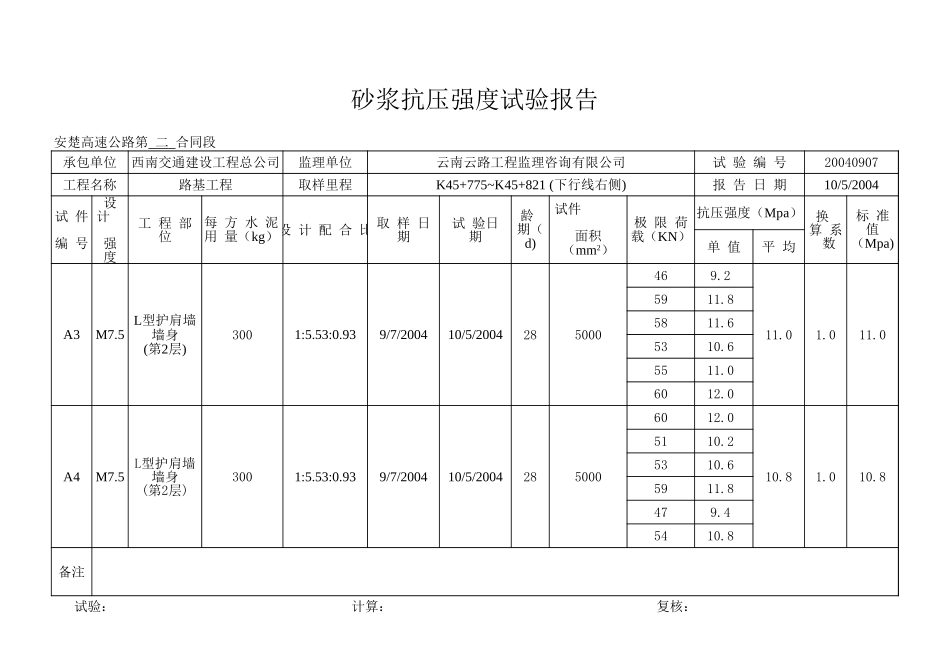 K45+775~K45+821 (下行线右侧)L型护肩.xls_第2页