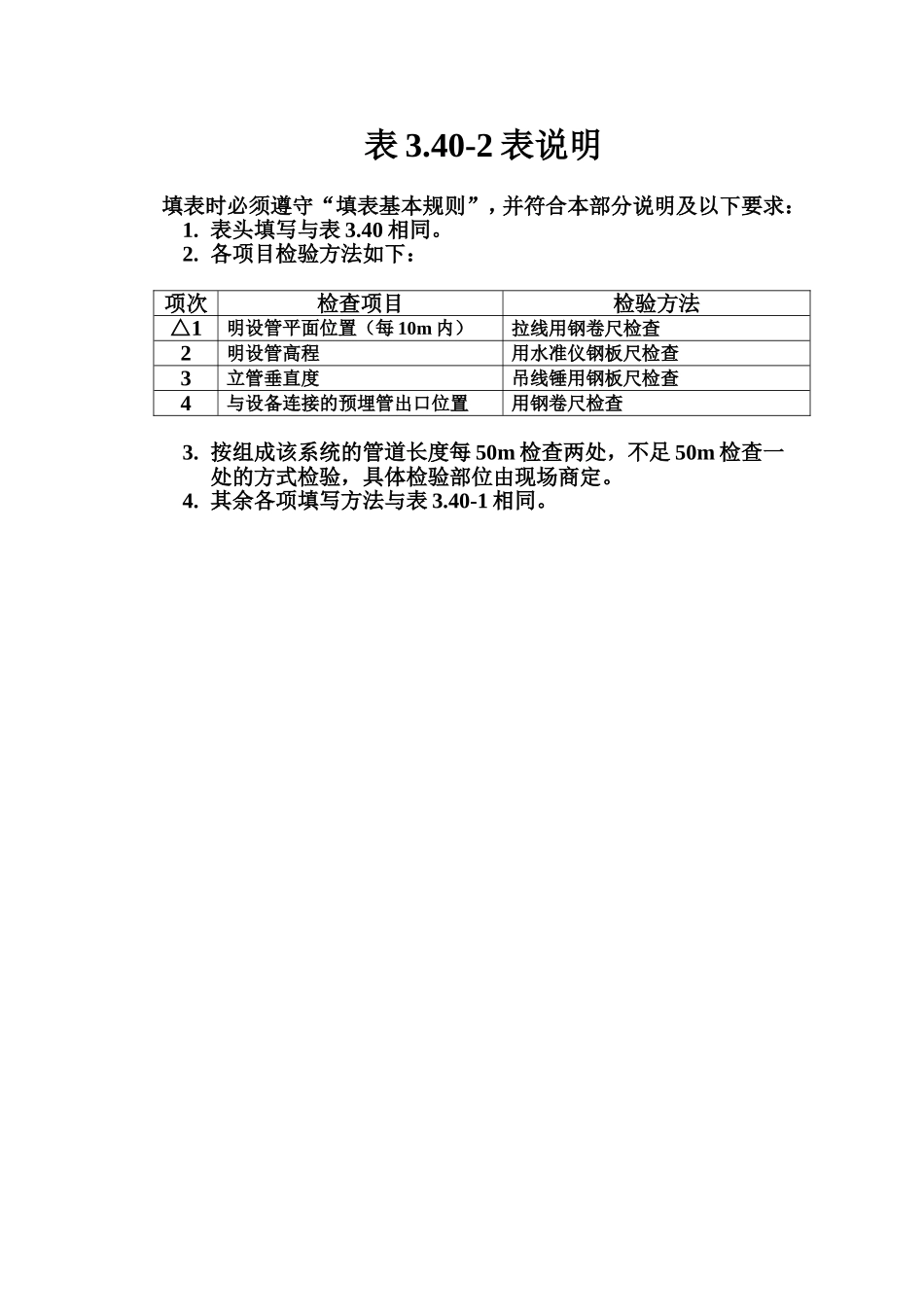表3.40-2 机组管路管道安装质量评定表填表说明.doc_第1页