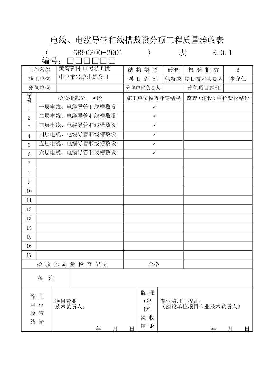 电线电缆导管和线槽敷设分项.doc_第1页