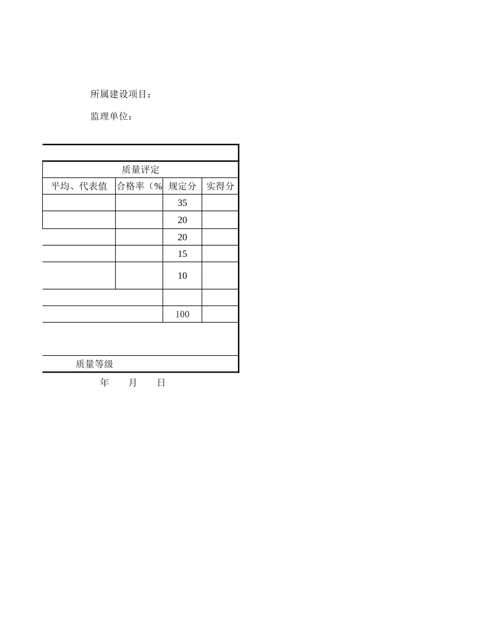 分项工程质量检验评定（样表）混凝土护栏.xls_第2页