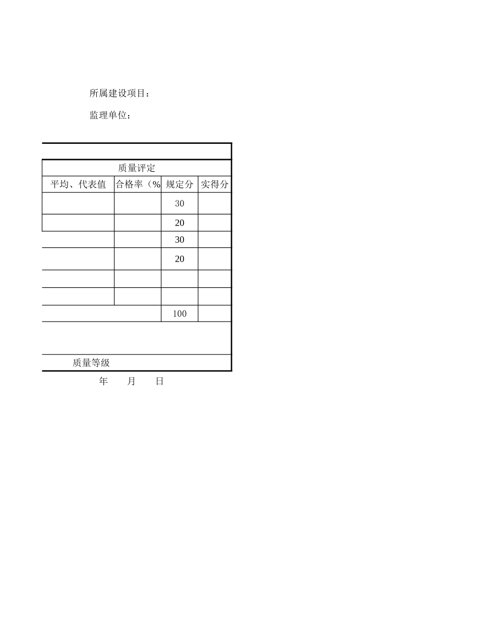 分项工程质量检验评定（样表）视线诱导标.xls_第2页