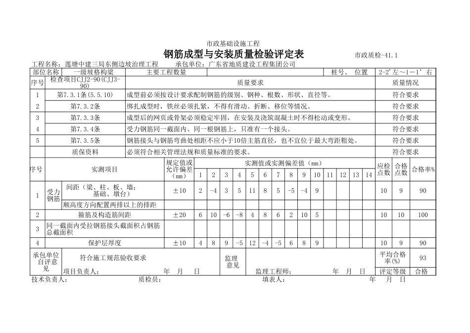 钢筋成型与安装质量检验评定表.xls_第3页