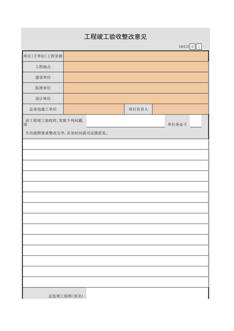 工程竣工验收整改意见GD415.xls_第1页