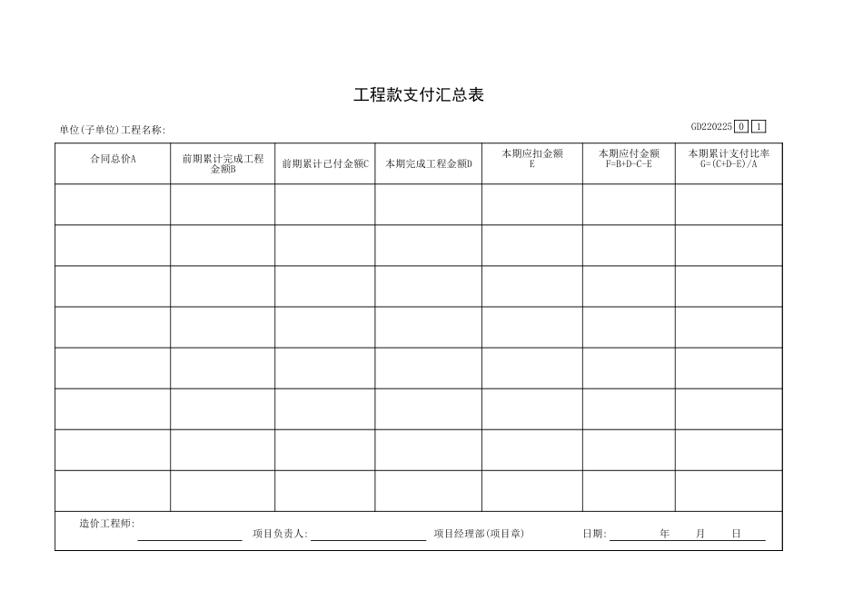 工程款支付汇总表GD220225.xls_第1页