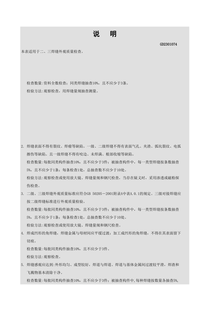 焊缝外观质量检查记录表GD2301074.xls_第2页