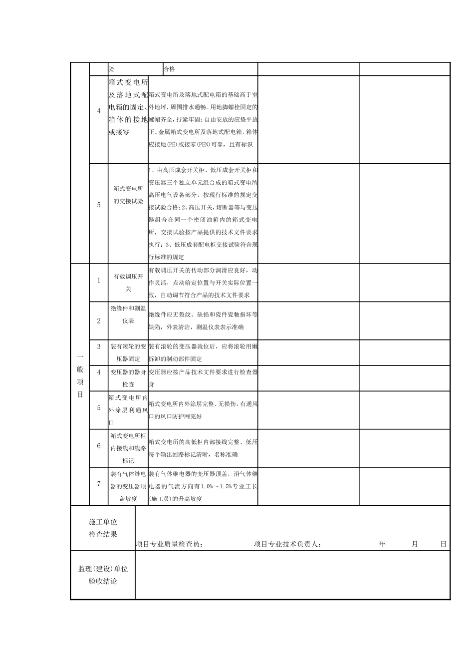 架空线路及杆上电气设备安装检验批质量验收记录.doc_第3页