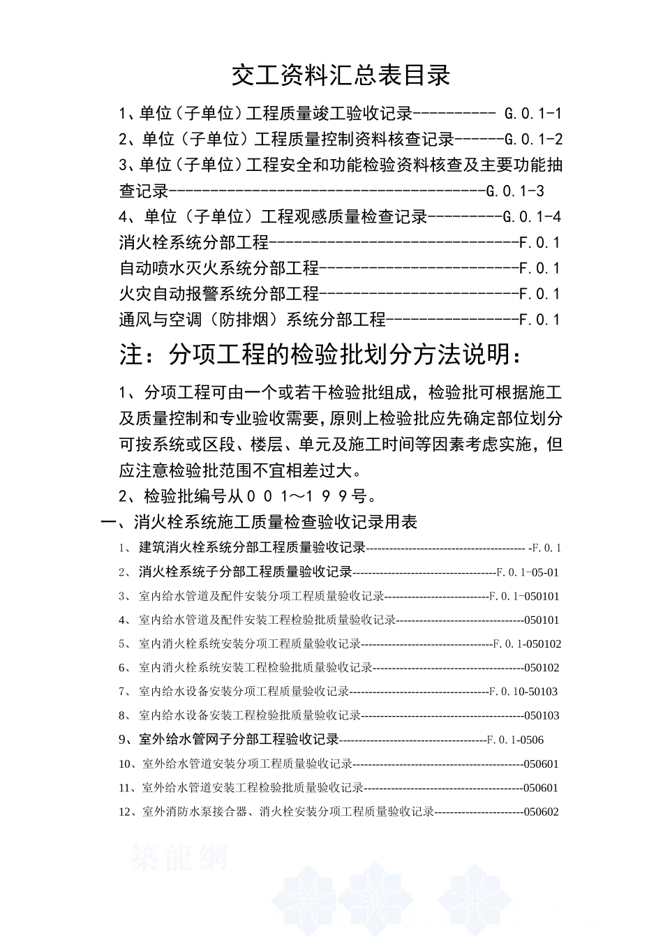 建筑消防安装工程施工质量检查验收记录交工资料表格_secret.doc_第2页
