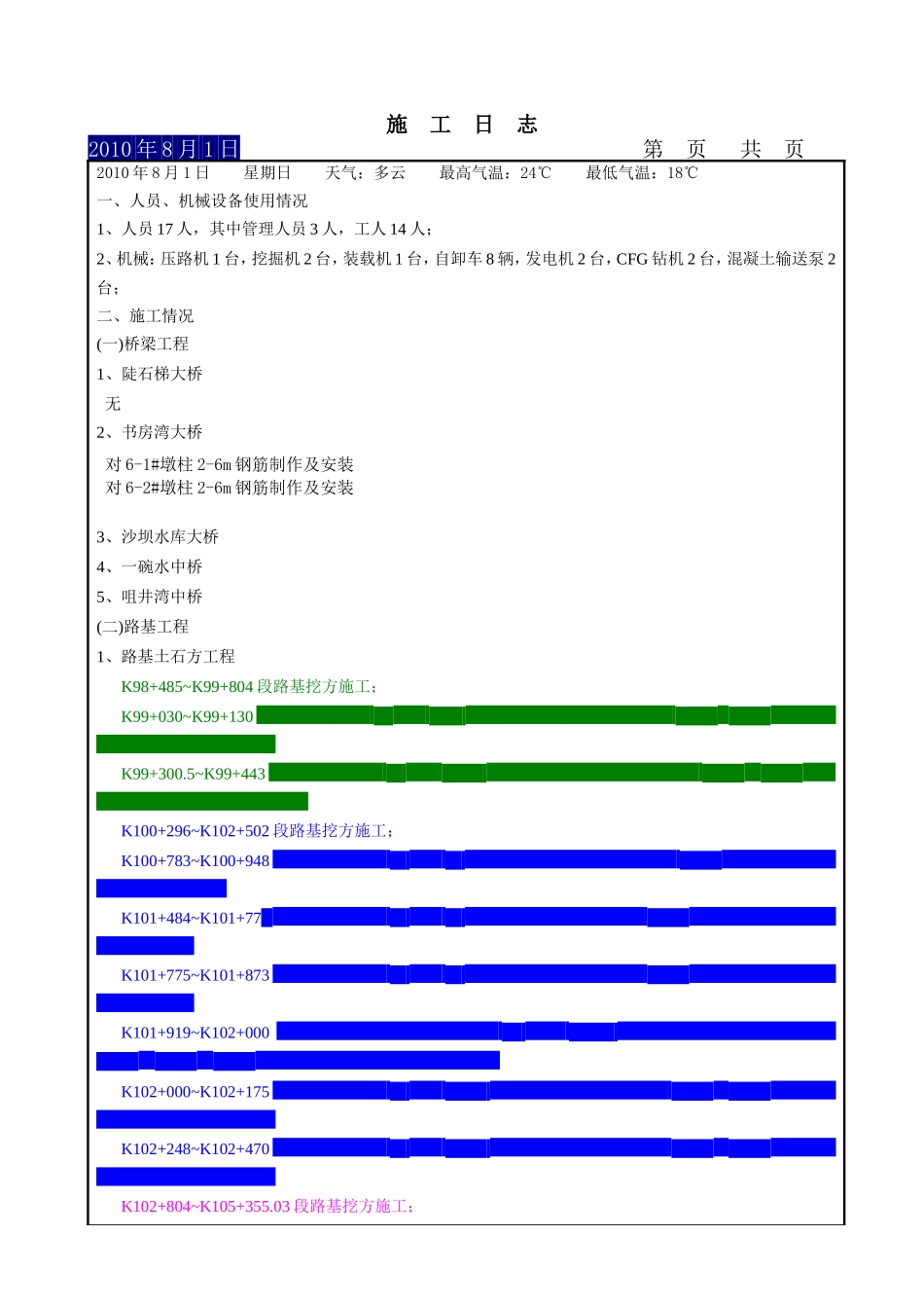 施工日志（10年8月）.doc_第2页