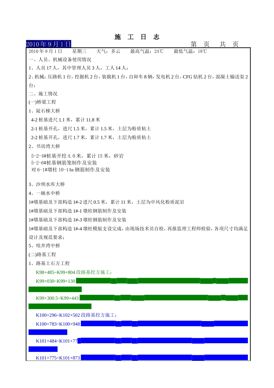 施工日志(10年9月).doc_第2页