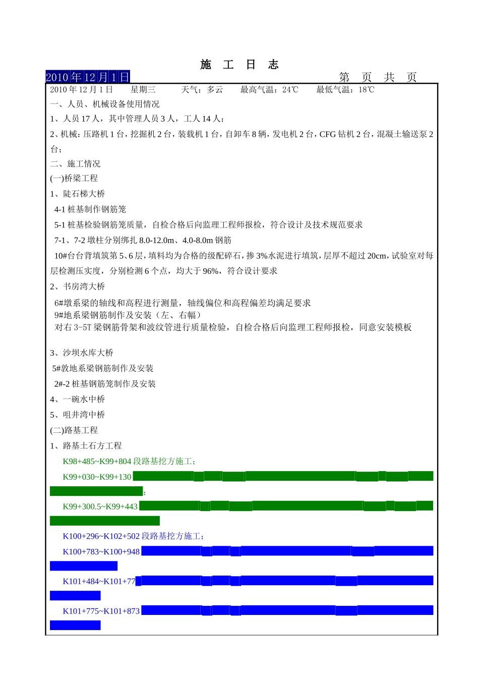 施工日志（10年12月）.doc_第2页