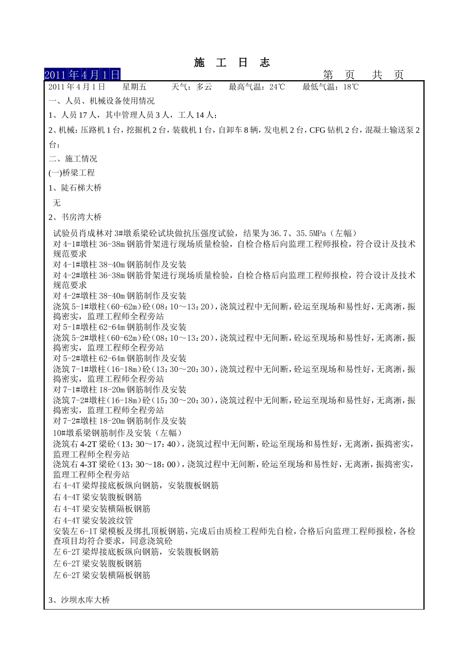 施工日志（11年4月）.doc_第2页