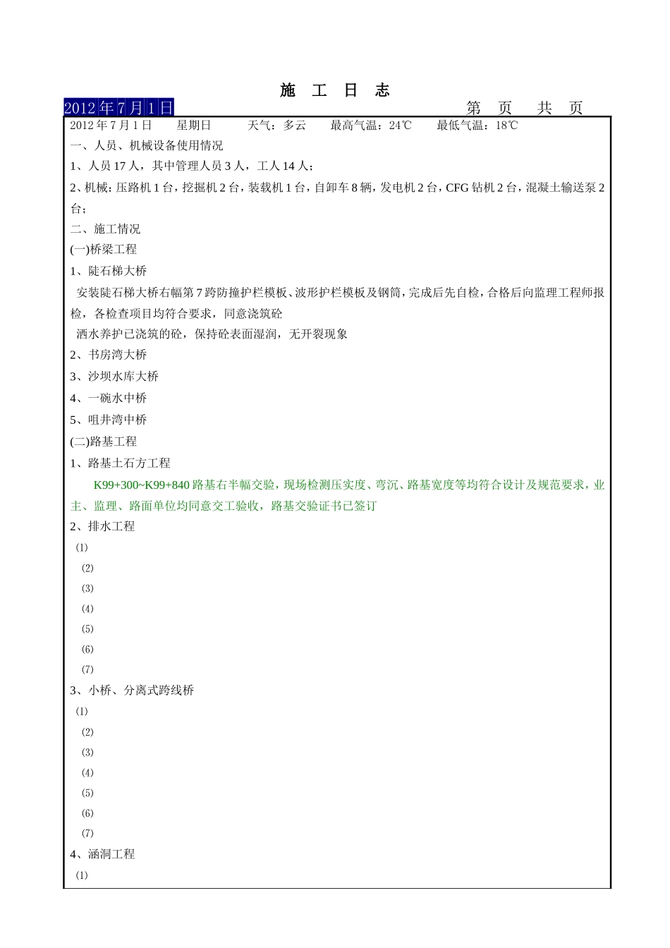 施工日志(12年7月).doc_第2页