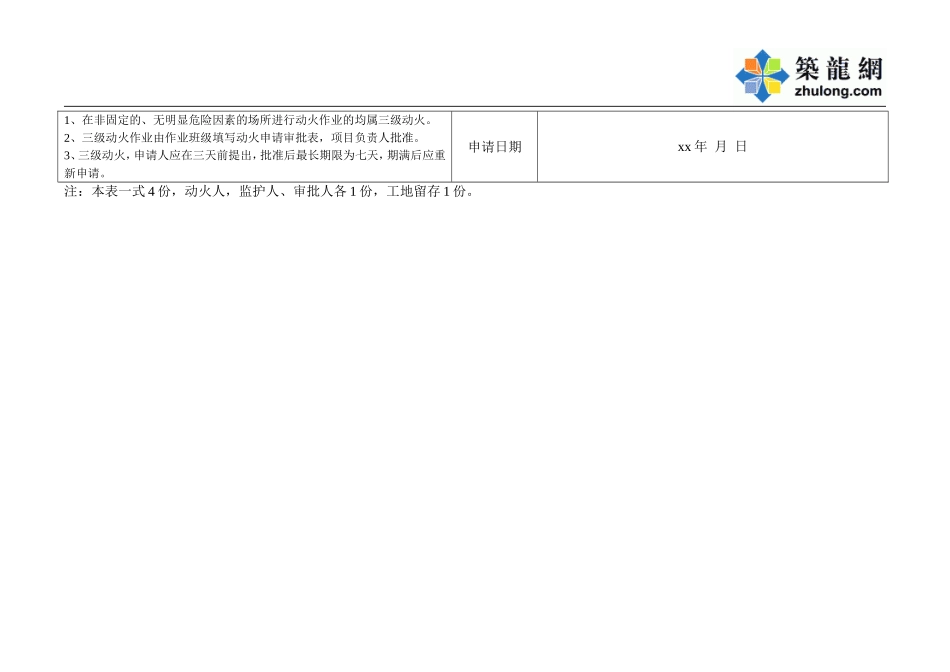 施工现场三级动火申请审批表.doc_第2页