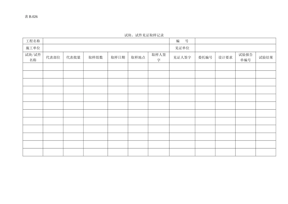 试块、试件见证取样记录.doc_第1页