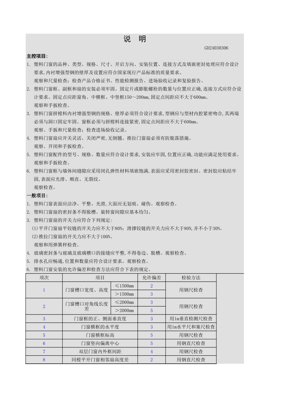 塑料门窗安装工程检验批质量验收记录表.xls_第3页