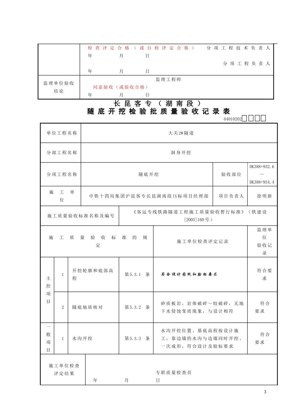 隧道工程施工质量验收记录表.doc_第3页
