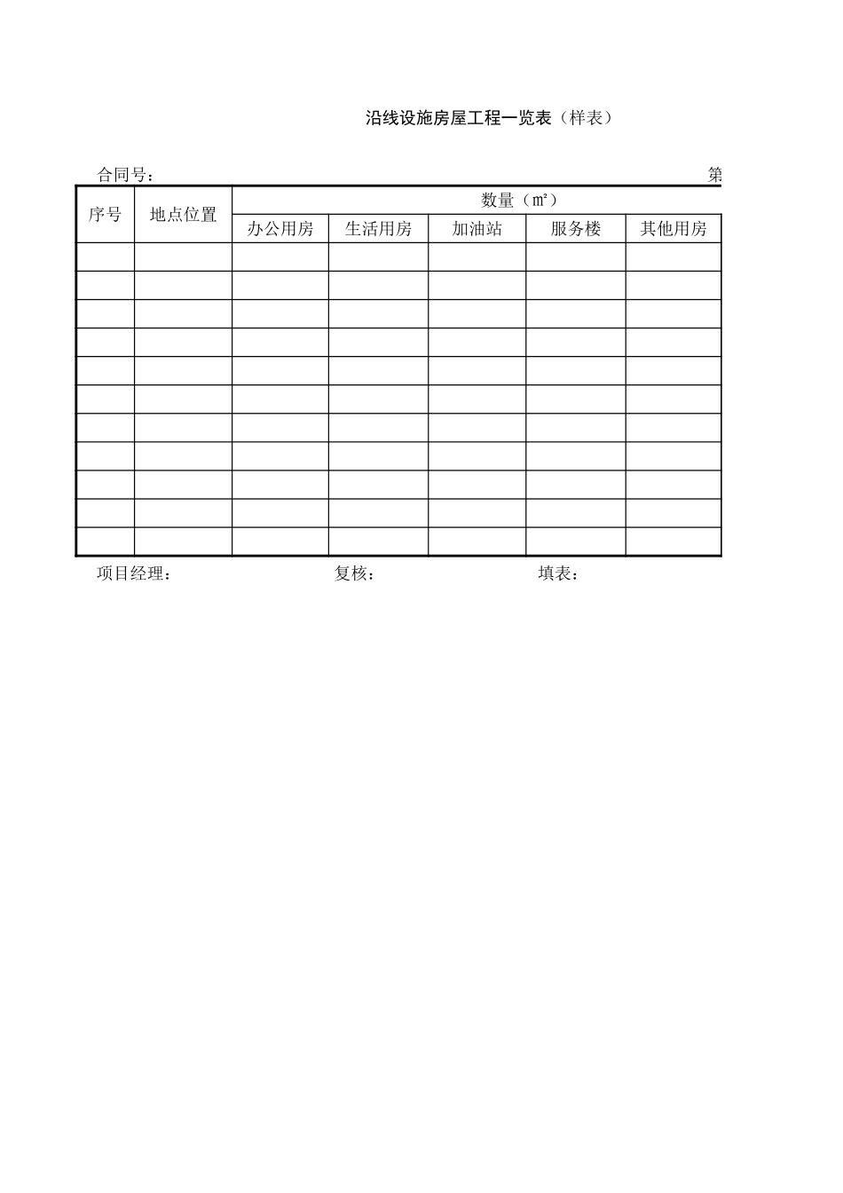 沿线设施房屋工程一览表.xls_第1页