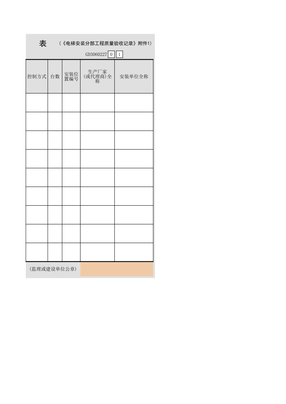 验收电梯一览表GD3060227.xls_第2页
