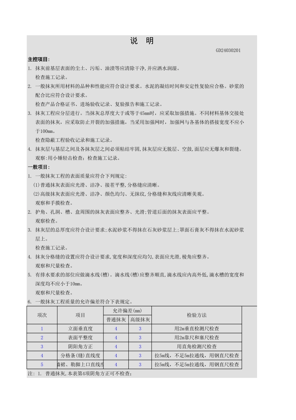 一般抹灰工程检验批质量验收记录表.xls_第3页