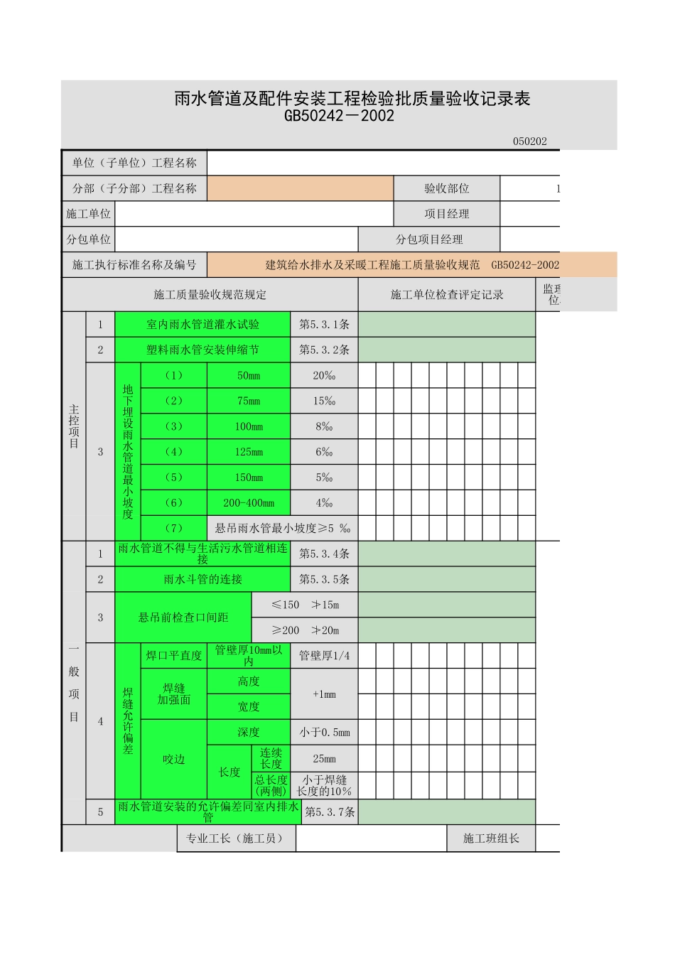 雨水管道及配件安装.xls_第1页