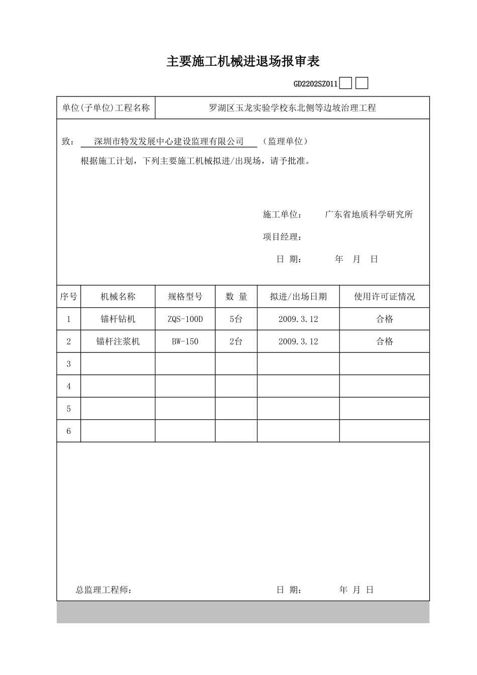 主要施工机械进退场报审表GD2202SZ011.xls_第3页