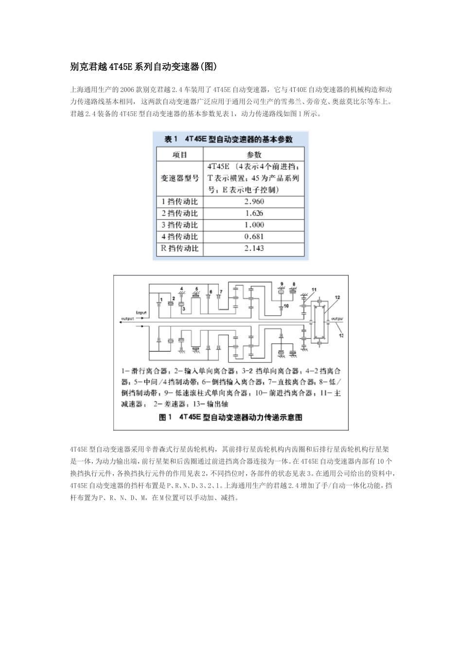 别克君越4T45E系列自动变速器.doc_第1页