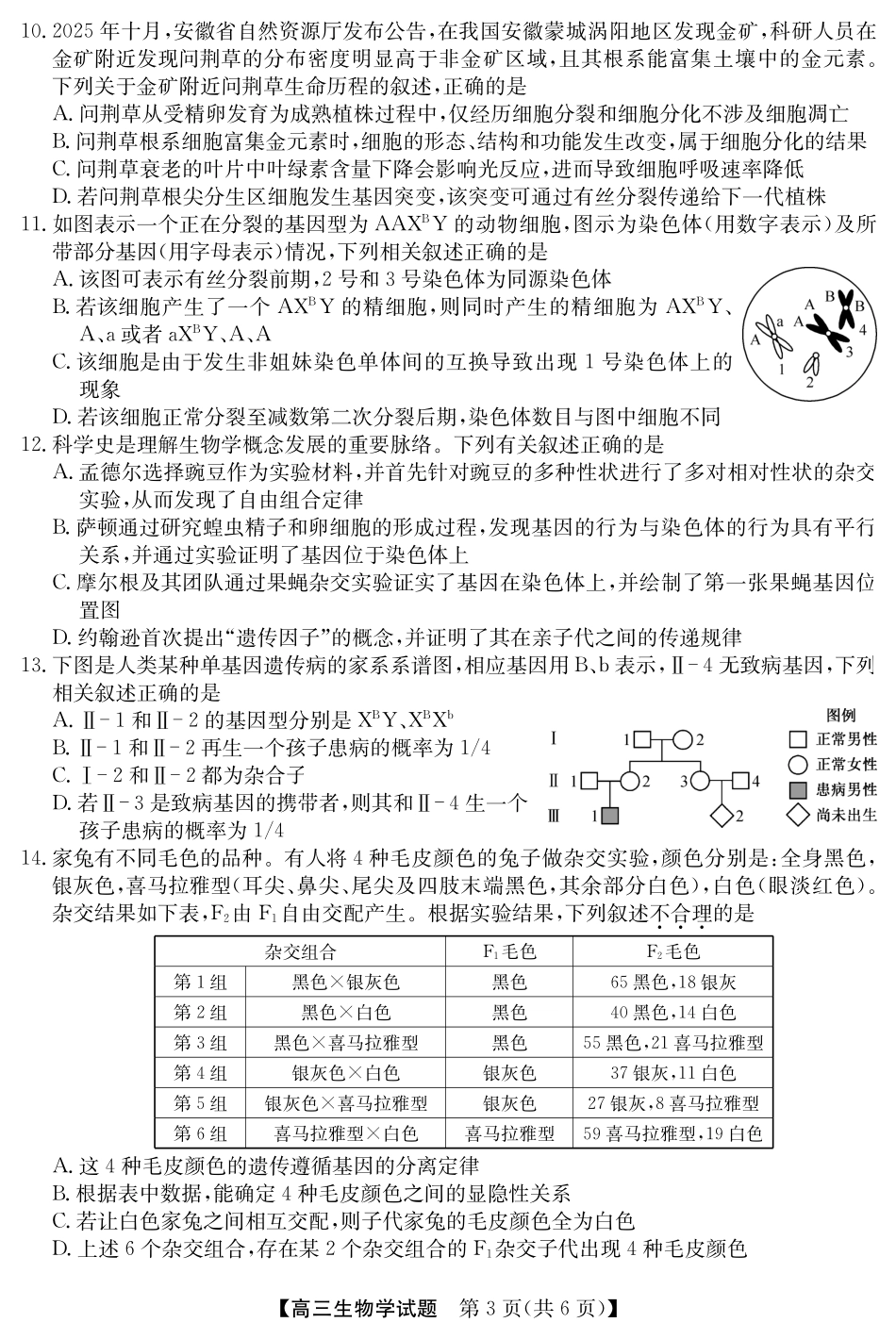 25年11月五校联盟-生物.pdf_第3页