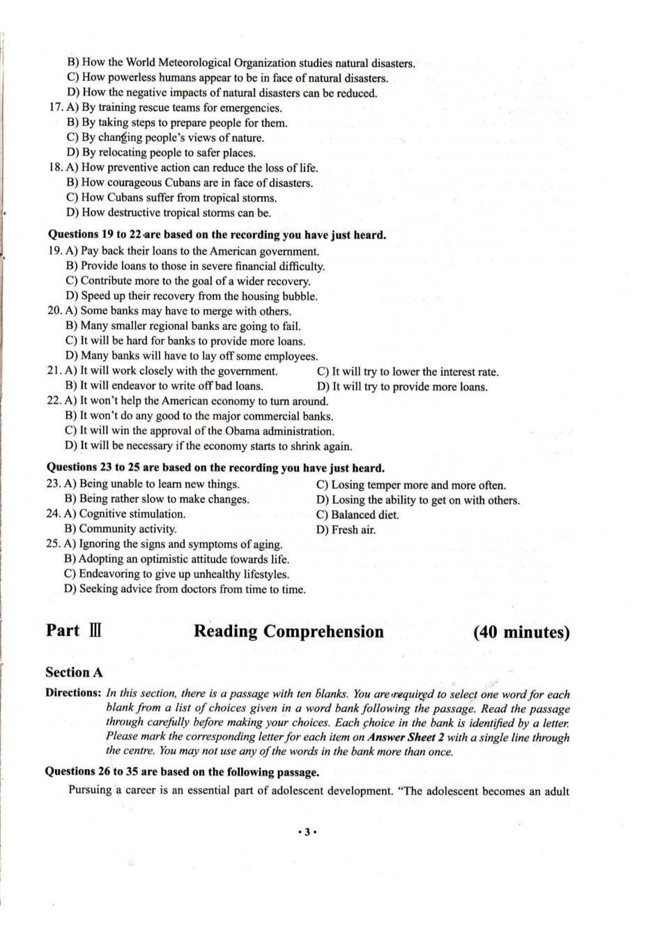 2016年6月大学英语六级考试真题（第1套）.pdf_第3页