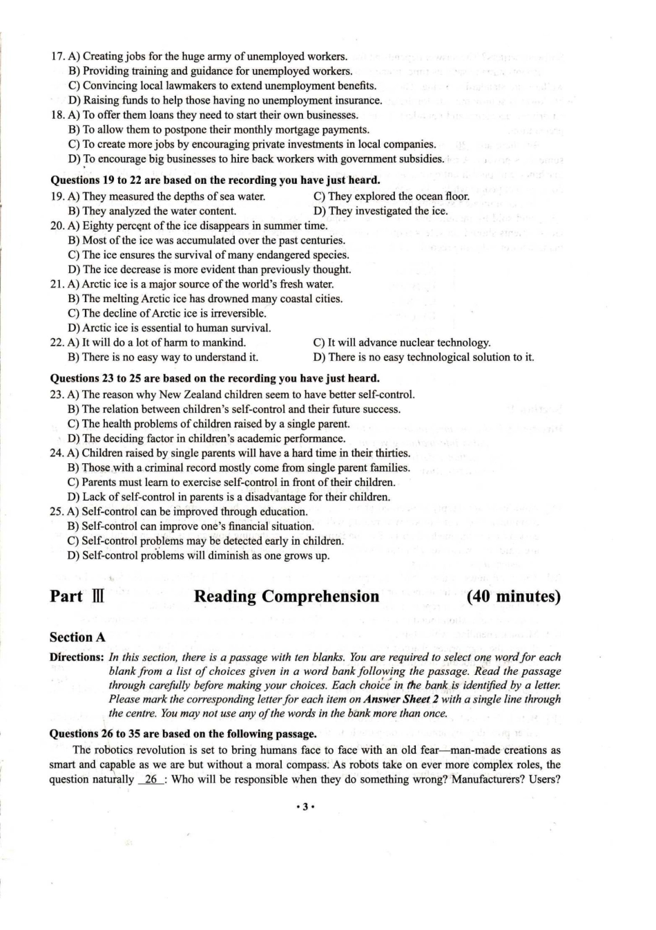 2016年6月大学英语六级考试真题(第2套).pdf_第3页