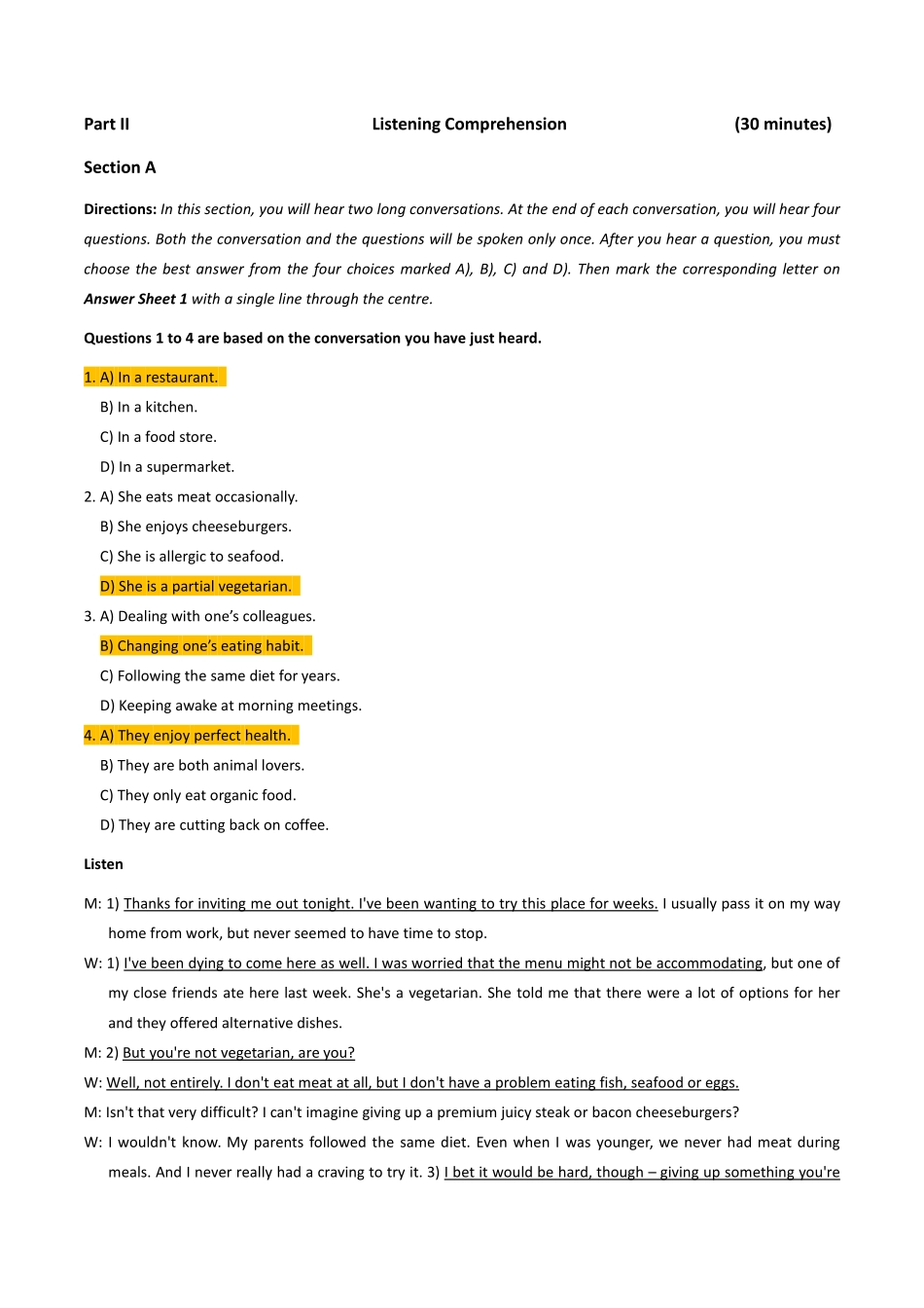 2023年3月六级真题答案版本.pdf_第2页