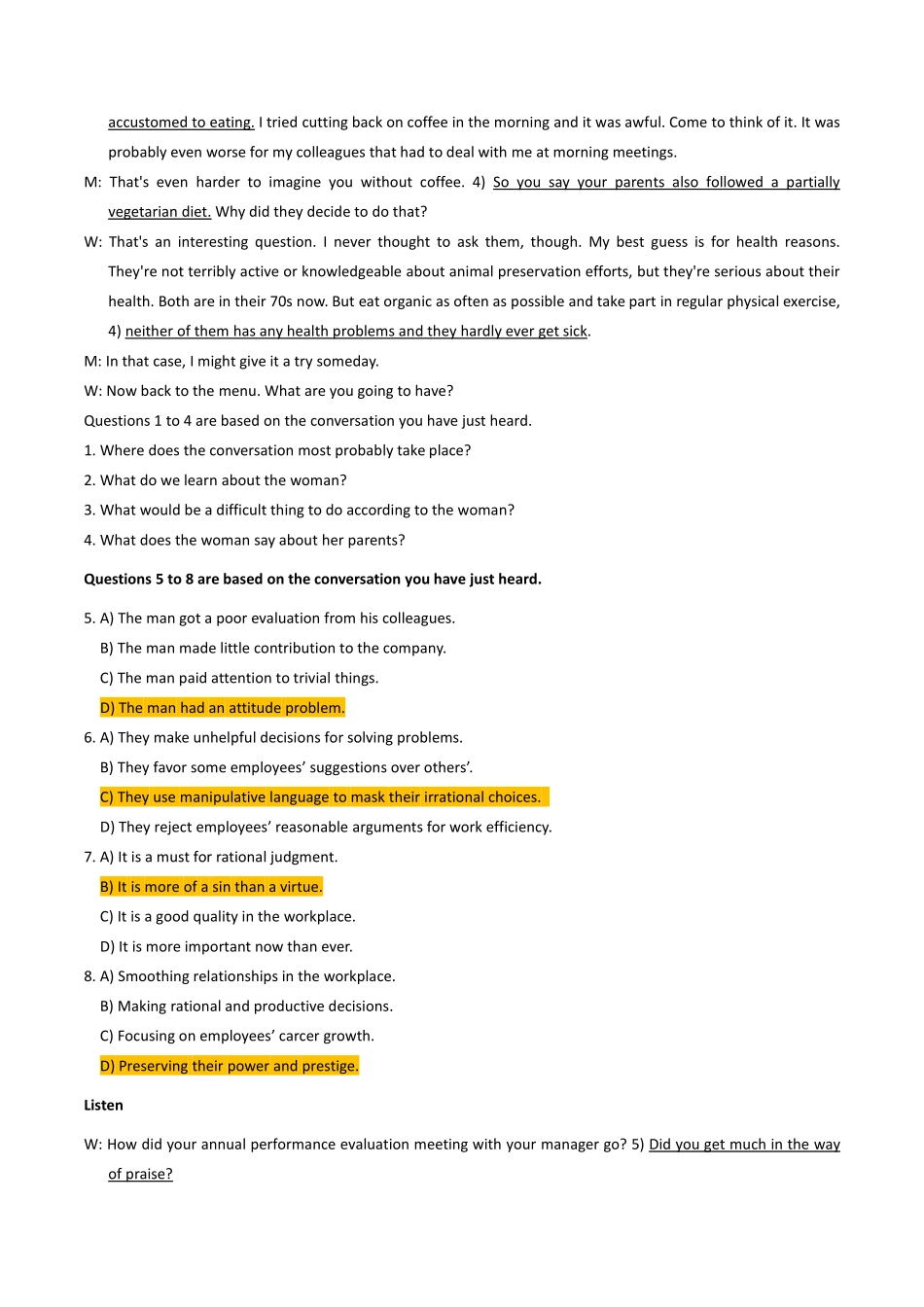 2023年3月六级真题答案版本.pdf_第3页