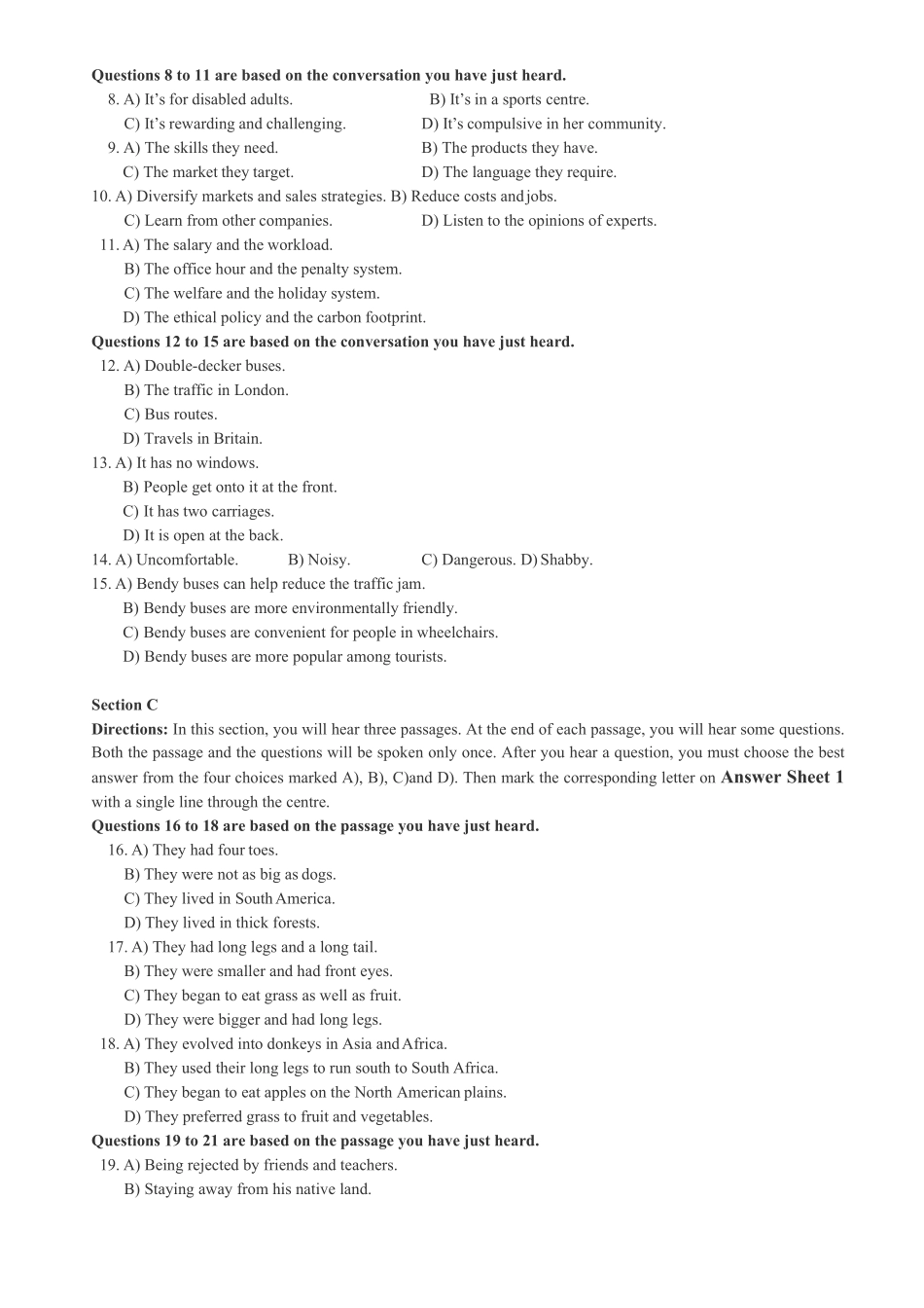 2024年12月英语四级押题密卷（NO.3）.pdf_第2页