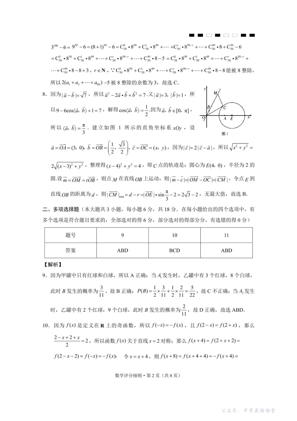 2026届云南三校高考备考实用性联考卷（四）数学答案.pdf_第2页