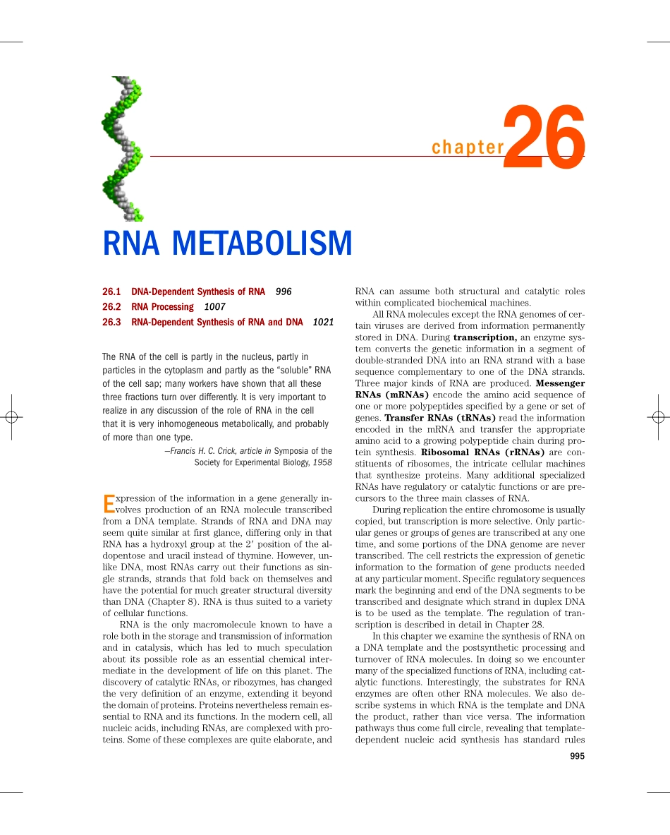 chap26+++++RNA+METABOLISM.pdf_第1页