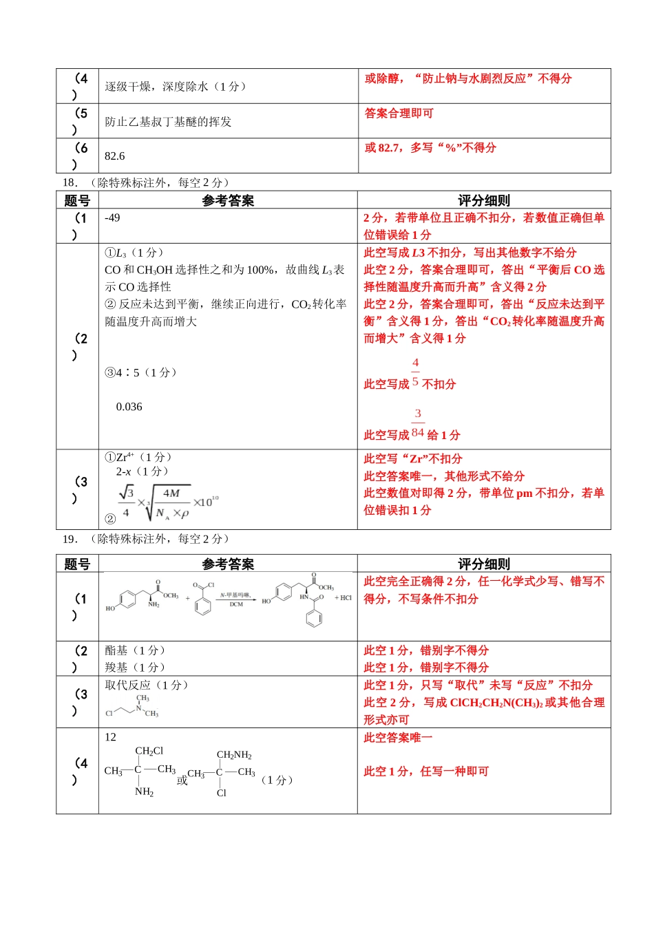 点石联考2025—2026学年度上学期高三年级11月份联合考试化学(A版)答案.docx_第2页