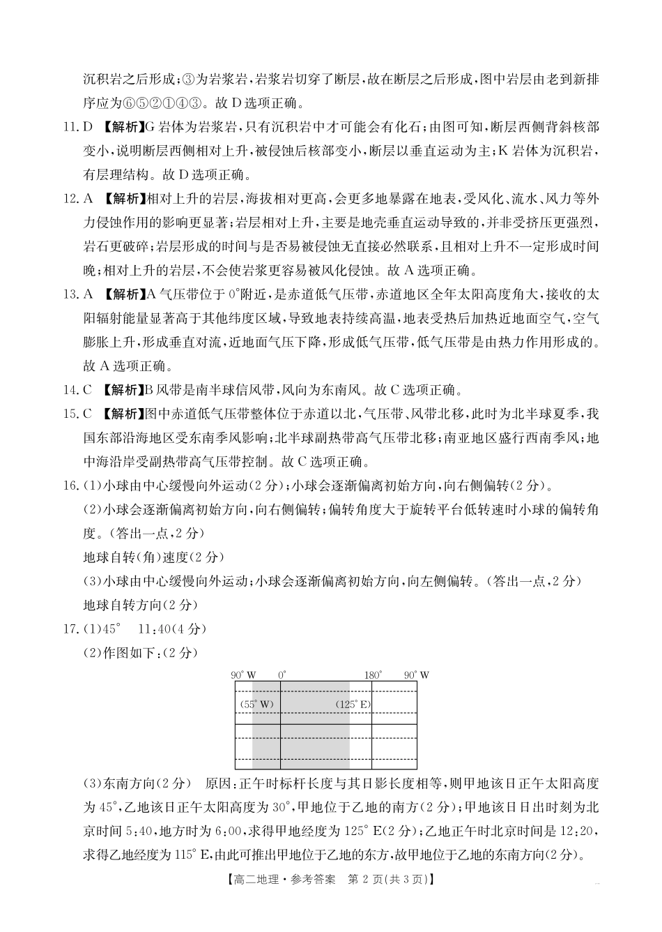 金太阳26-55B2027届高二年级上学期0月联考地理试卷答案.pdf_第2页