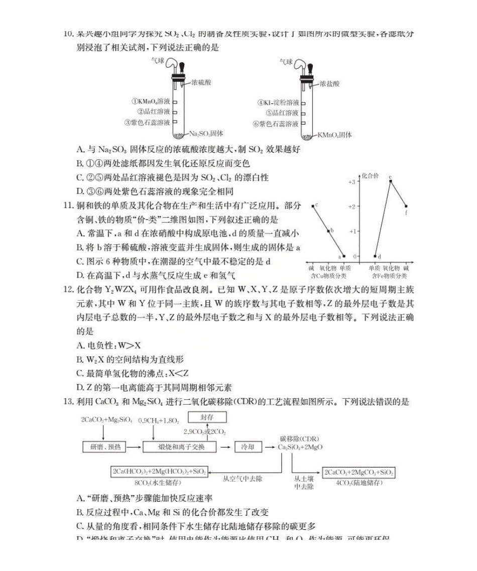 金太阳26-66C2026届高三上学期0月联考化学.pdf_第3页