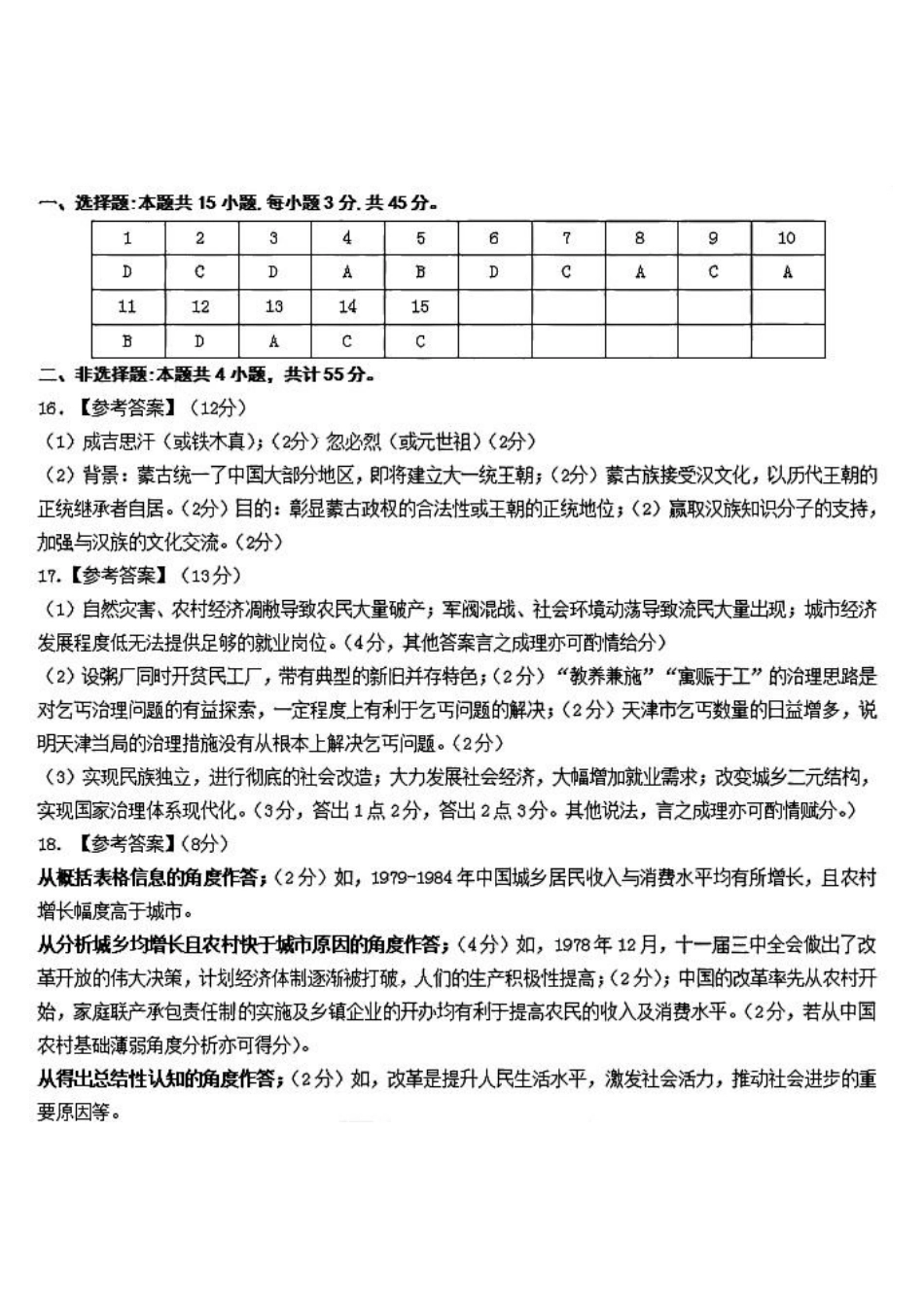 历史试题卷答案山东省名校考试联盟2025-2026学年高三年级上学期期中检测暨11月联考（济南淄博期中联考）(11.11-11.12).pdf_第1页