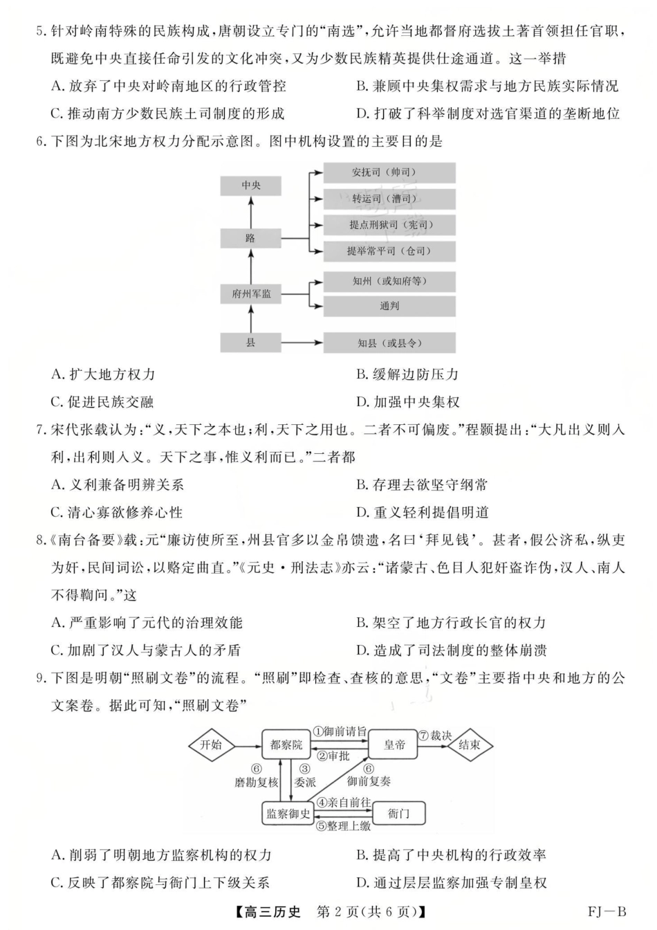 历史试题卷福建省金太阳百校联考2025-2026学年度高三11月百校联合测评(下标FJ)（11.13-11.14）.pdf_第2页