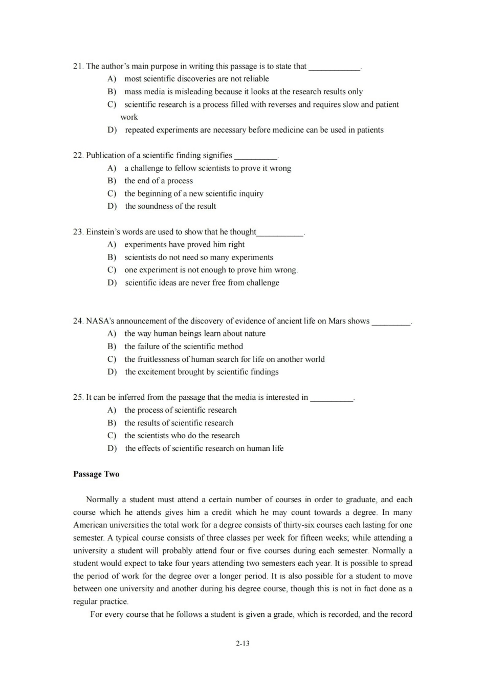 青岛大学《大学英语》2019-2020学年期末试卷.pdf_第2页