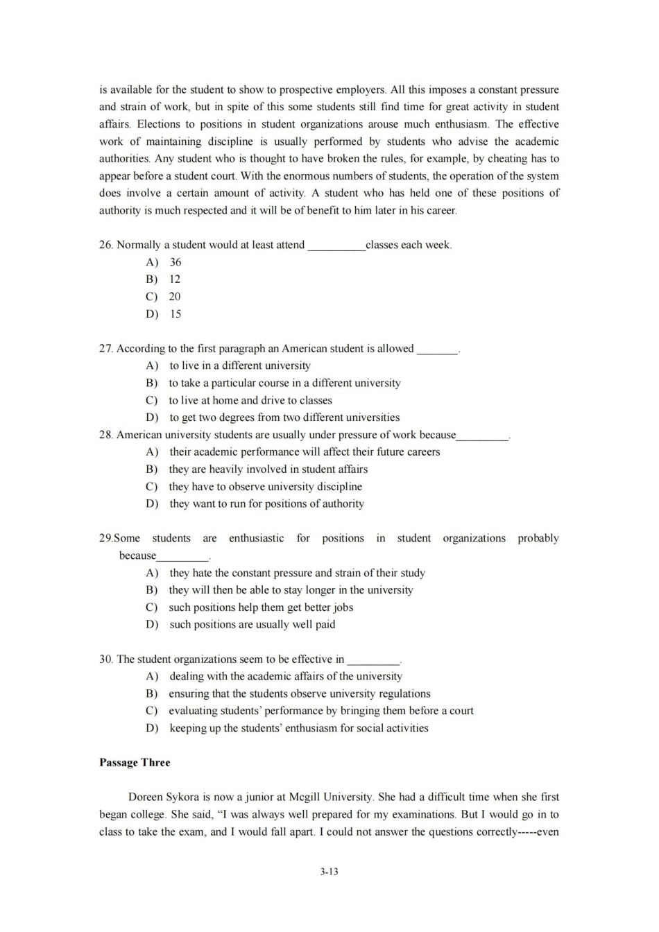 青岛大学《大学英语》2019-2020学年期末试卷.pdf_第3页