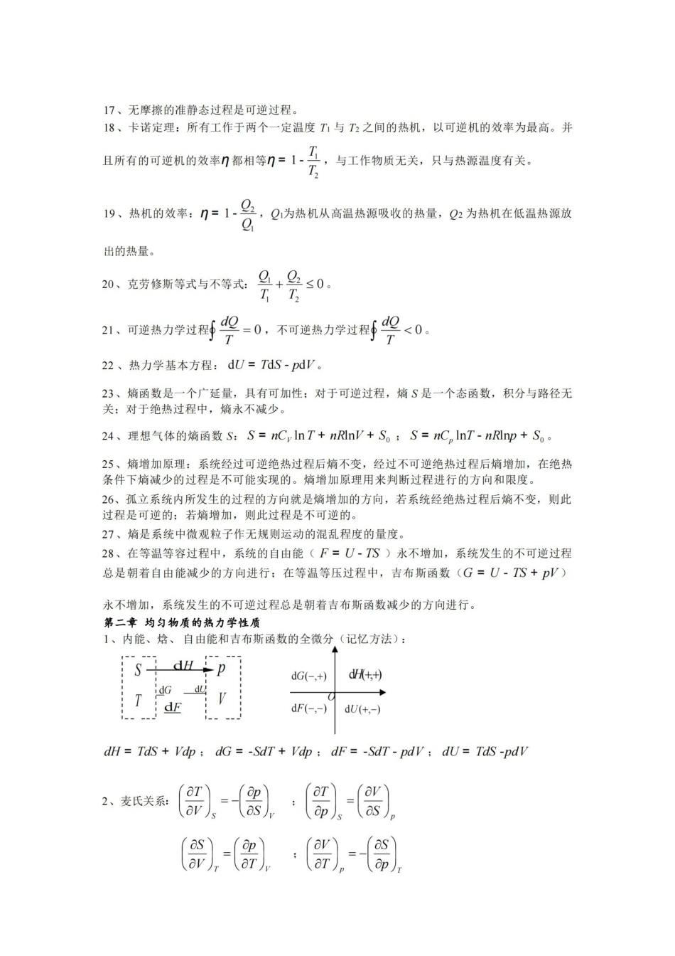 热力学统计物理总复习知识点.pdf_第2页