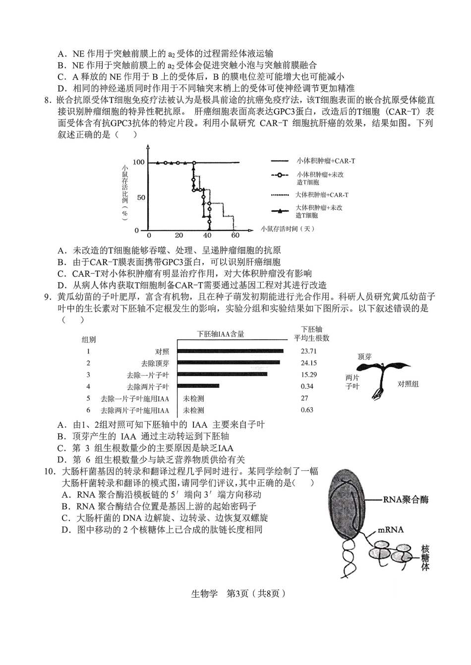 生物最后一卷安徽省合肥一中2025届高三最后一卷(5.23-5.24).pdf_第3页