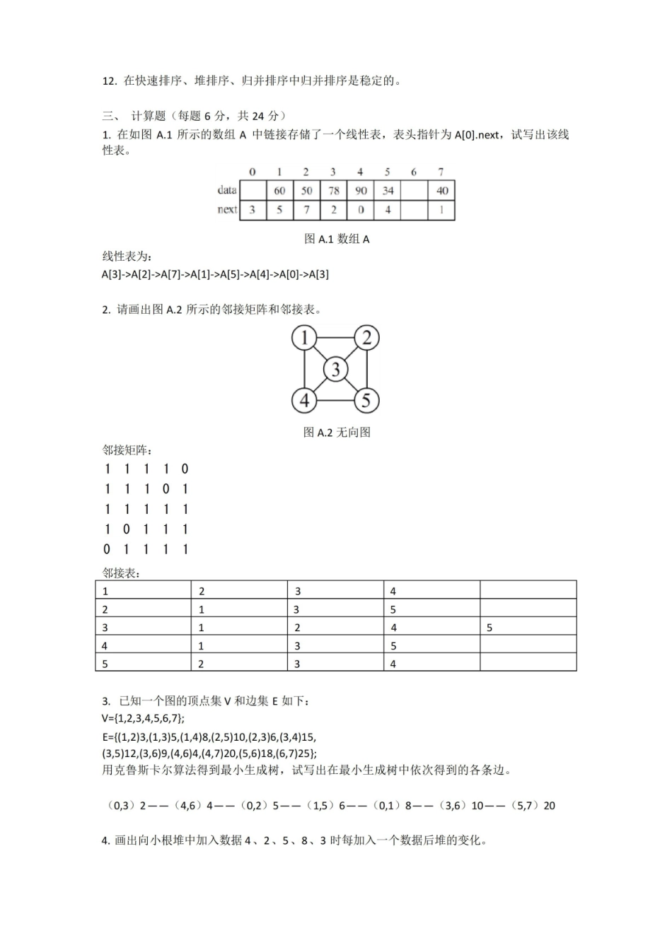 数据结构-Python语言描述试卷(一)附答案.pdf_第3页