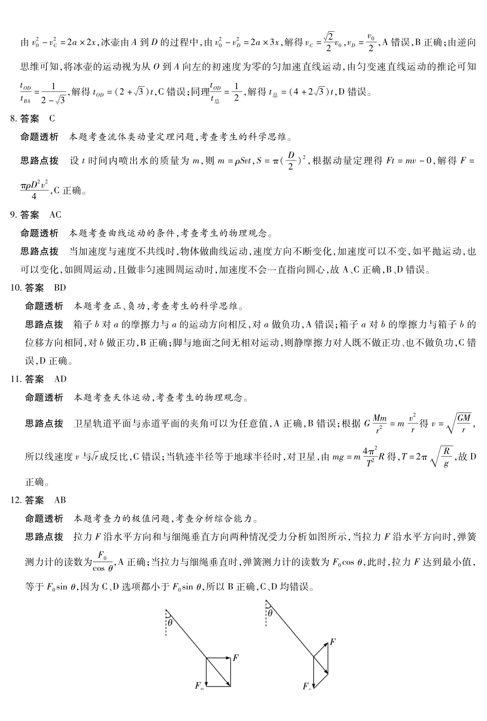 物理试卷答案【海南卷】海南省天一大联考2025—2026学年高三学业水平诊断（一）（.5-.7）.pdf_第2页